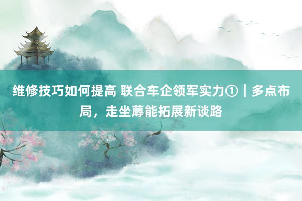 维修技巧如何提高 联合车企领军实力①｜多点布局，走坐蓐能拓展新谈路