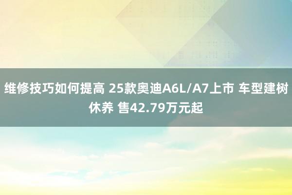 维修技巧如何提高 25款奥迪A6L/A7上市 车型建树休养 售42.79万元起