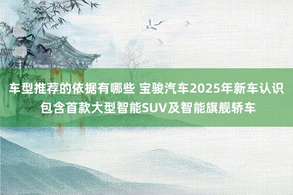 车型推荐的依据有哪些 宝骏汽车2025年新车认识 包含首款大型智能SUV及智能旗舰轿车